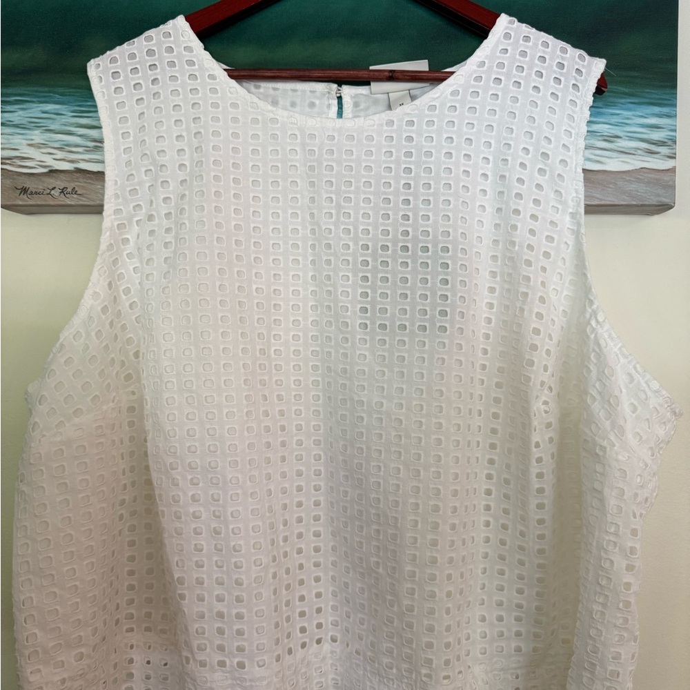Kate Spade White Eyelet Blouse 3X